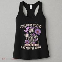 Fueled By Coffee & Feminist Rage Feminism Coffee Lovers Women's Tank Top thumb 3