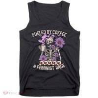 Fueled By Coffee & Feminist Rage Feminism Coffee Lovers Tank Top thumb 0