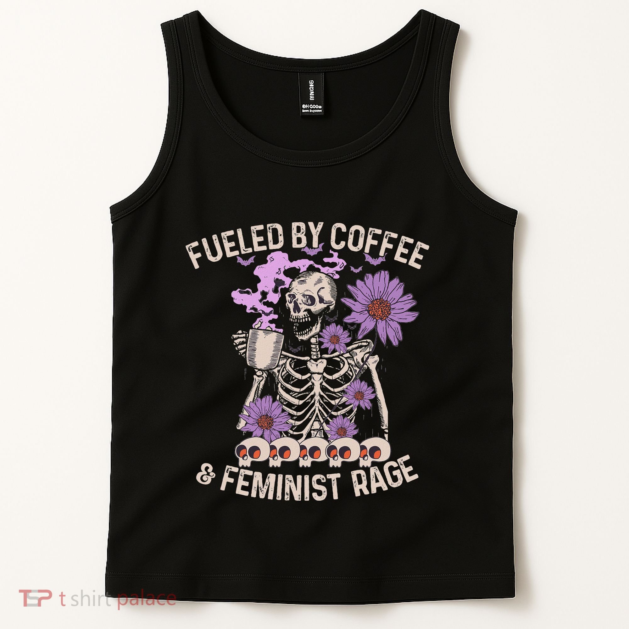 Fueled By Coffee & Feminist Rage Feminism Coffee Lovers Tank Top