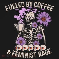 Fueled By Coffee & Feminist Rage Feminism Coffee Lovers Tank Top thumb 6