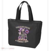 Fueled By Coffee & Feminist Rage Feminism Coffee Lovers Tote Bag thumb 3
