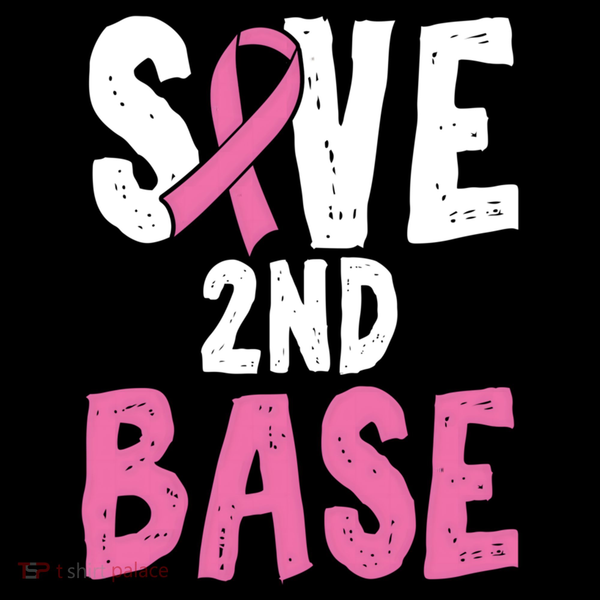 Funny Breast Cancer Awareness Month Save Second 2nd Base Great Gift Women's Hoodie