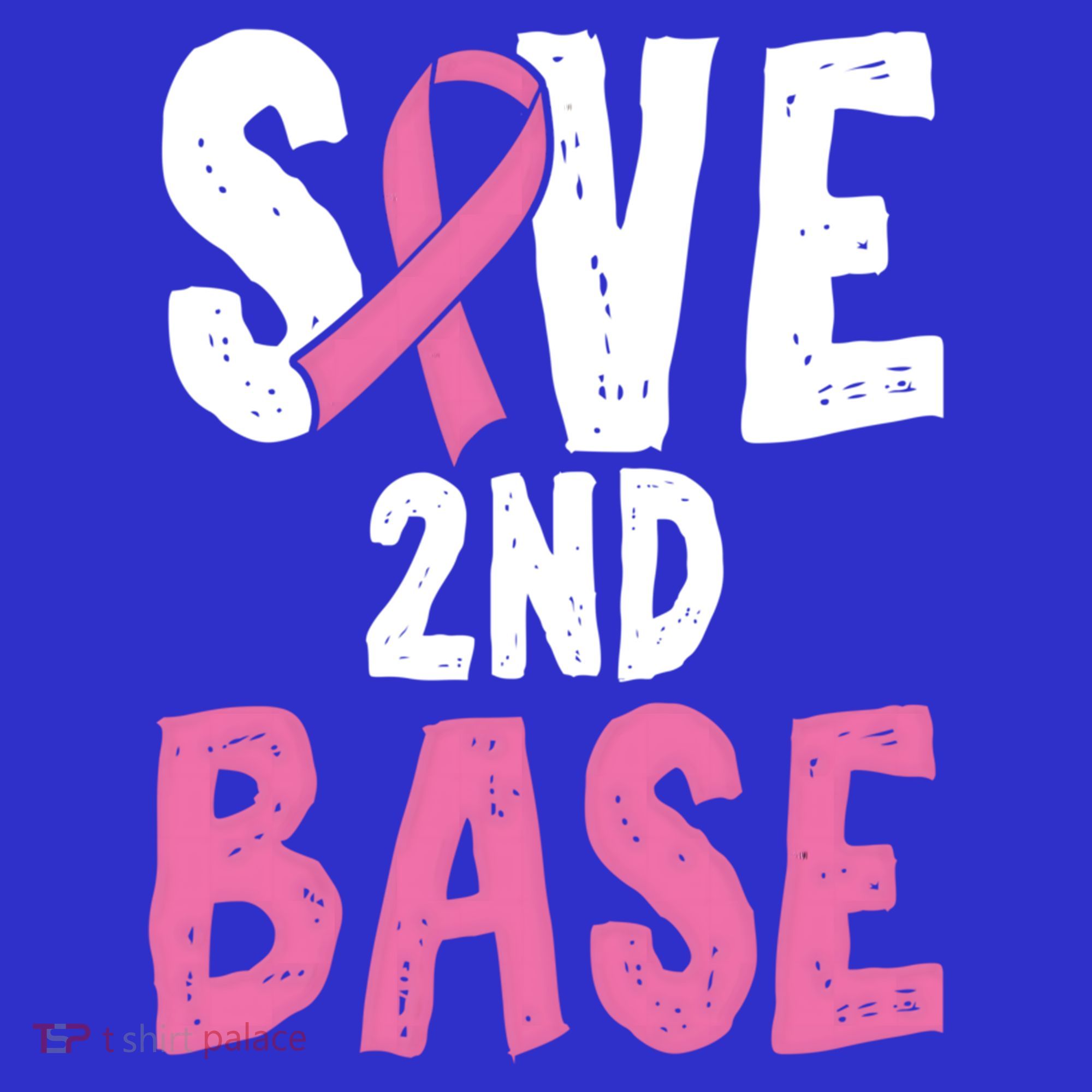 Funny Breast Cancer Awareness Month Save Second 2nd Base Great Gift Women's Tank Top