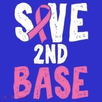 Funny Breast Cancer Awareness Month Save Second 2nd Base Great Gift Toddler Hoodie thumb 2