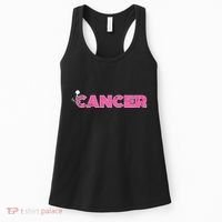 Fuck Breast Cancer Stick Figure Pink Ribbon Awareness Women's Tank Top thumb 0