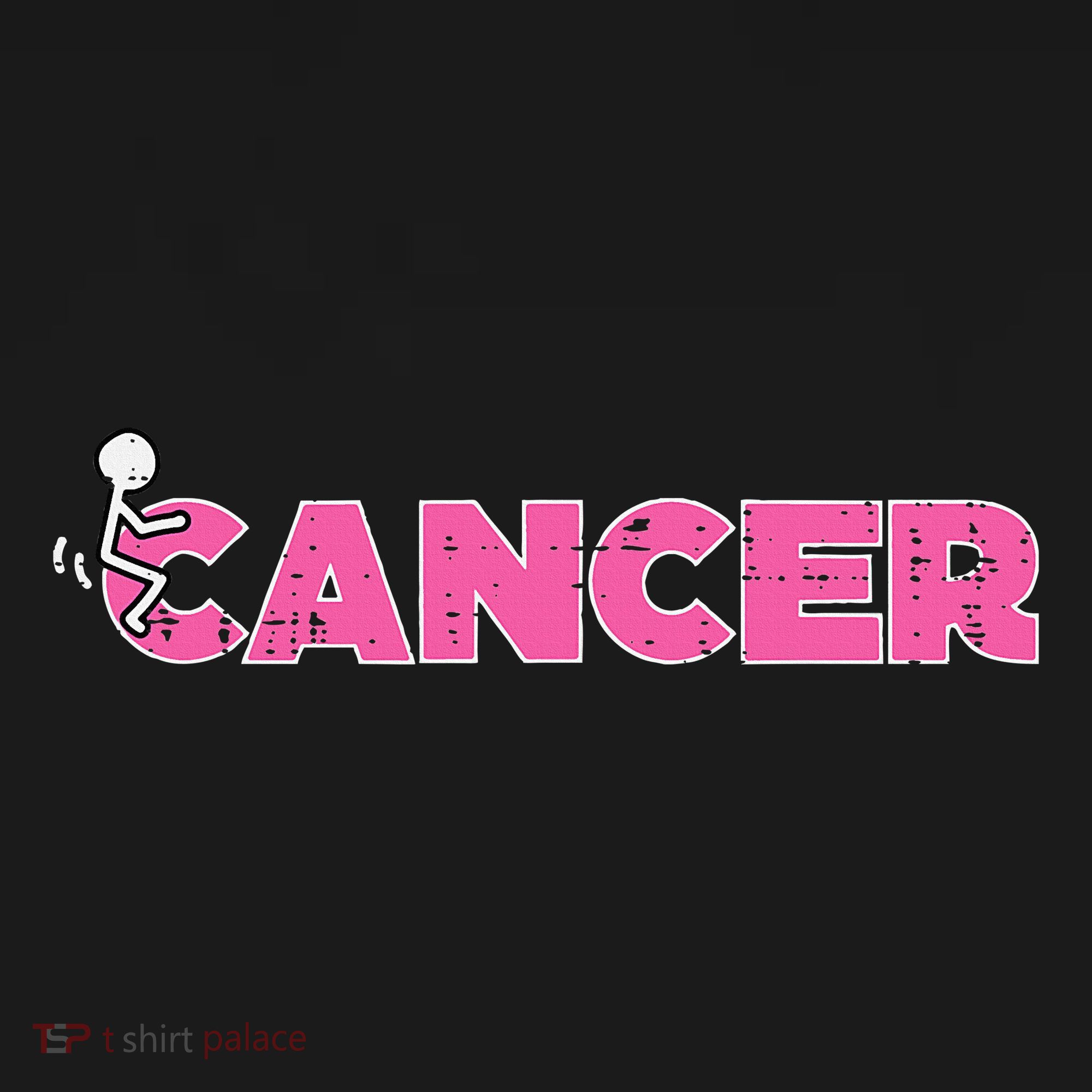 Fuck Breast Cancer Stick Figure Pink Ribbon Awareness Women's Tank Top