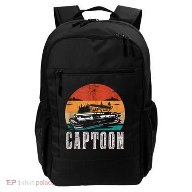 Funny Boating Captoon Pontoon Tritoon Captain Pontoon Boat Backpack
