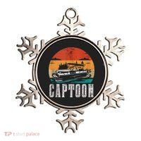 Funny Boating Captoon Pontoon Tritoon Captain Pontoon Boat Ornament thumb 0