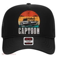 Funny Boating Captoon Pontoon Tritoon Captain Pontoon Boat Hat thumb 0