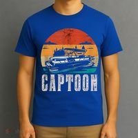 Funny Boating Captoon Pontoon Tritoon Captain Pontoon Boat T-Shirt thumb 3