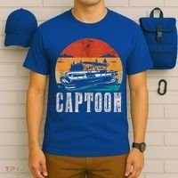 Funny Boating Captoon Pontoon Tritoon Captain Pontoon Boat T-Shirt thumb 6