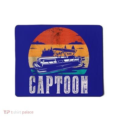 Funny Boating Captoon Pontoon Tritoon Captain Pontoon Boat Mousepad