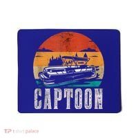 Funny Boating Captoon Pontoon Tritoon Captain Pontoon Boat Mousepad thumb 0