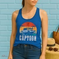 Funny Boating Captoon Pontoon Tritoon Captain Pontoon Boat Women's Tank Top thumb 2