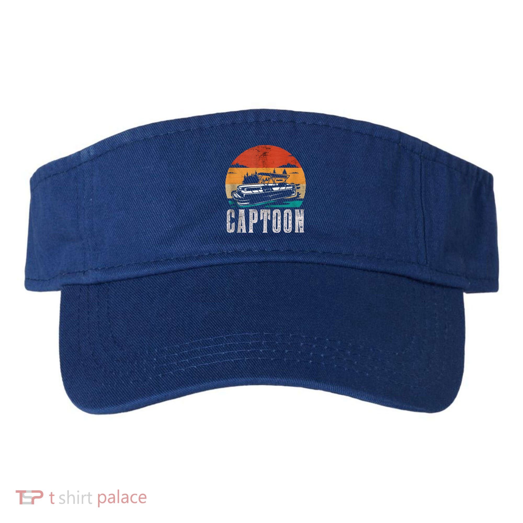 Funny Boating Captoon Pontoon Tritoon Captain Pontoon Boat Visor