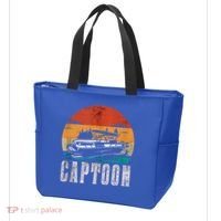 Funny Boating Captoon Pontoon Tritoon Captain Pontoon Boat Tote Bag thumb 3