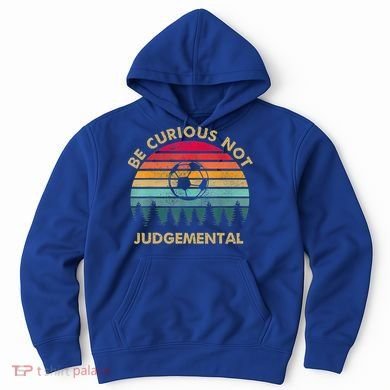 Funny Be Curious Not Judgemental Inspirational Vintage Gift Hoodie