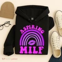 Funny Breast Cancer Aspiring Milf Retro Rainbow Hoodie thumb 4