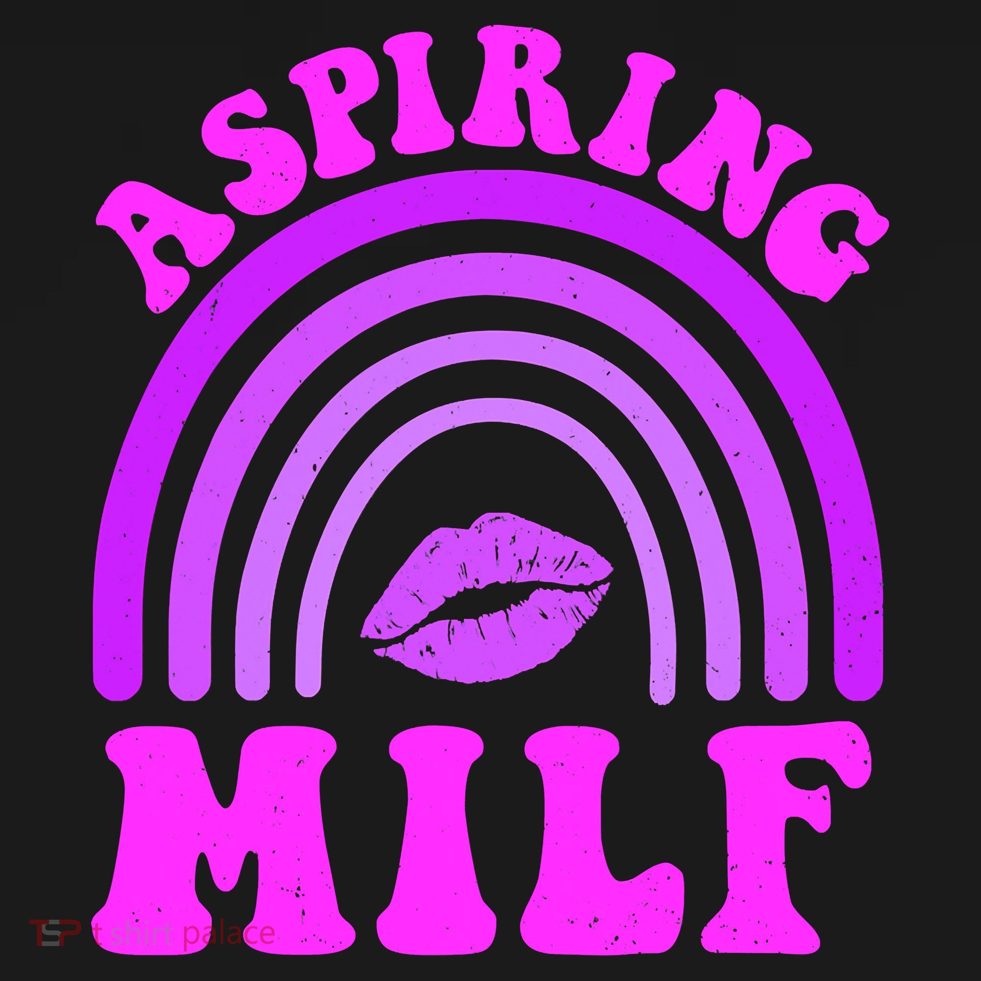 Funny Breast Cancer Aspiring Milf Retro Rainbow Sweatshirt