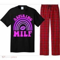 Funny Breast Cancer Aspiring Milf Retro Rainbow Pajama Set thumb 0