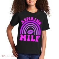 Funny Breast Cancer Aspiring Milf Retro Rainbow Kids T-Shirt thumb 2
