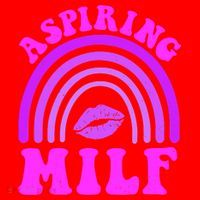 Funny Breast Cancer Aspiring Milf Retro Rainbow Santa Hat thumb 1