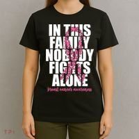 Funny Breast Cancer For Family Pink Breast Cancer Awareness T-Shirt thumb 4