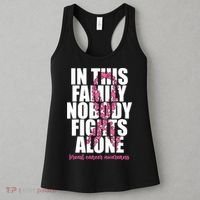 Funny Breast Cancer For Family Pink Breast Cancer Awareness Women's Tank Top thumb 3