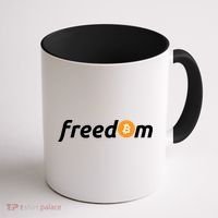 Freedom Bitcoin Crypto Coffee Mug thumb 1