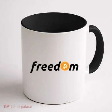 Freedom Bitcoin Crypto Coffee Mug back