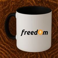 Freedom Bitcoin Crypto Coffee Mug thumb 2