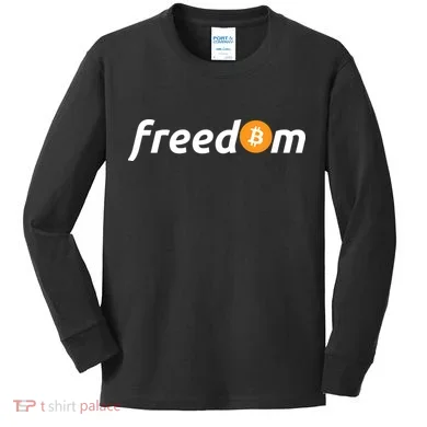 Freedom Bitcoin Crypto Kids Long Sleeve Shirt