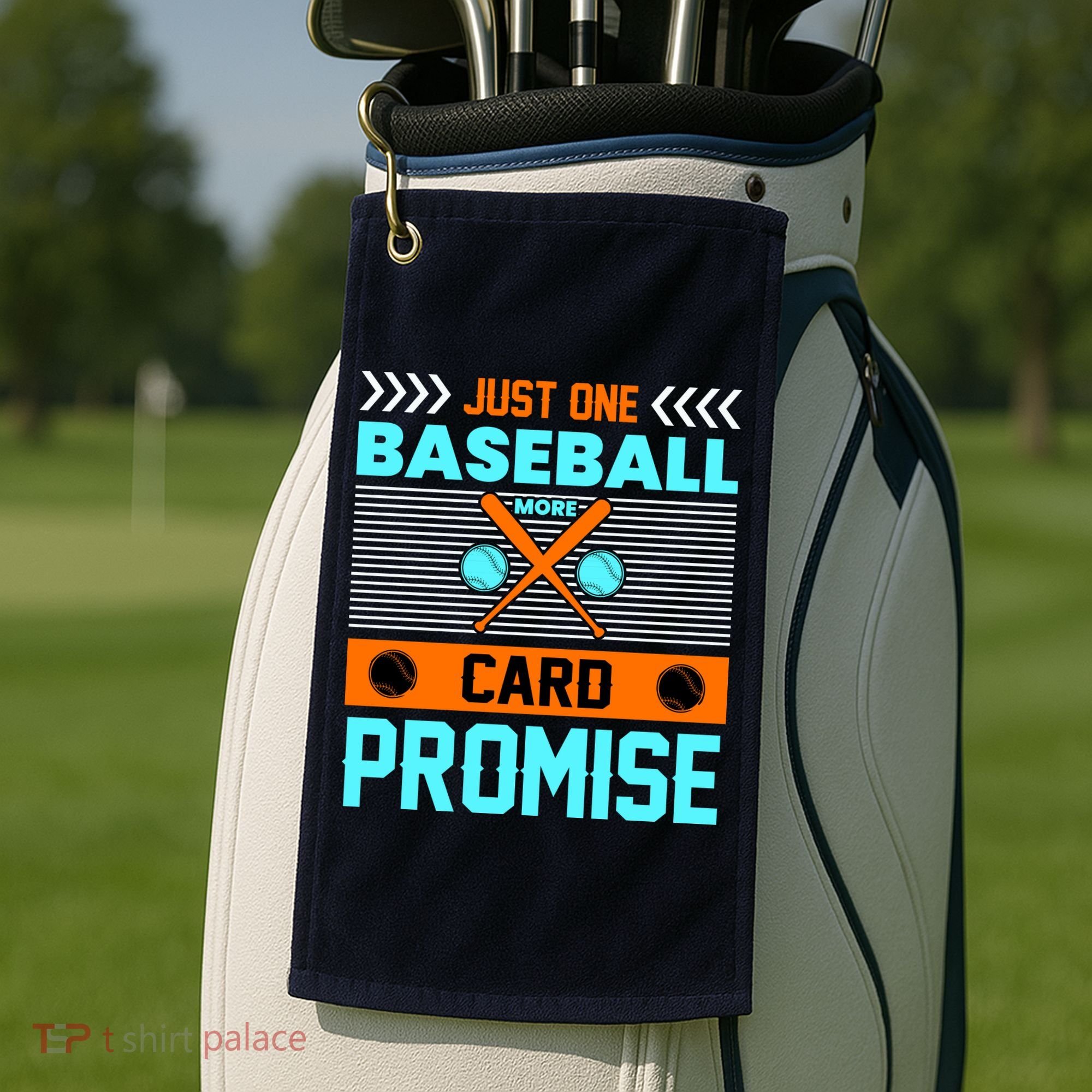 Funny Baseball Card Golf Towel