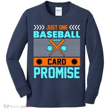Funny Baseball Card Kids Long Sleeve Shirt