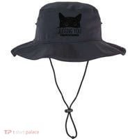 Funny Black Cat Judging You Silently Sarcastic Cat Mom Gift Bucket Hat thumb 0