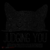 Funny Black Cat Judging You Silently Sarcastic Cat Mom Gift Women's Hoodie thumb 2
