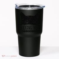 Funny Black Cat Judging You Silently Sarcastic Cat Mom Gift Tumbler thumb 0