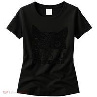Funny Black Cat Judging You Silently Sarcastic Cat Mom Gift Women's T-Shirt thumb 0