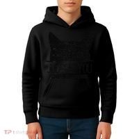 Funny Black Cat Judging You Silently Sarcastic Cat Mom Gift Kids Hoodie thumb 4