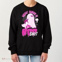Funny Breast Cancer Is Boo Sheet Halloween Ghost Women's Sweatshirt thumb 0