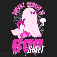 Funny Breast Cancer Is Boo Sheet Halloween Ghost Women's Sweatshirt thumb 2