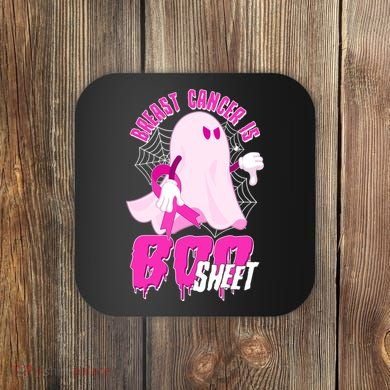 Funny Breast Cancer Is Boo Sheet Halloween Ghost Coaster