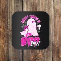 Funny Breast Cancer Is Boo Sheet Halloween Ghost Coaster thumb 0