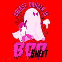 Funny Breast Cancer Is Boo Sheet Halloween Ghost Santa Hat thumb 1