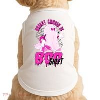 Funny Breast Cancer Is Boo Sheet Halloween Ghost Doggie Tank thumb 0