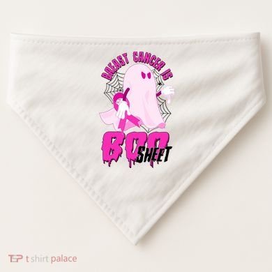 Funny Breast Cancer Is Boo Sheet Halloween Ghost USA-Made Doggie Bandana