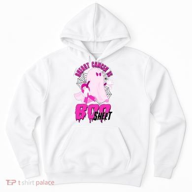 Funny Breast Cancer Is Boo Sheet Halloween Ghost Hoodie