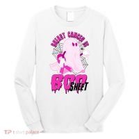 Funny Breast Cancer Is Boo Sheet Halloween Ghost Long Sleeve Shirt thumb 0