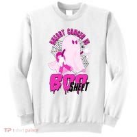Funny Breast Cancer Is Boo Sheet Halloween Ghost Sweatshirt thumb 0