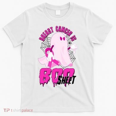 Funny Breast Cancer Is Boo Sheet Halloween Ghost T-Shirt